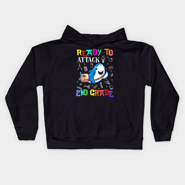 Ready To Attack 2nd Grade Youth Kids Hoodie by Camryndougherty